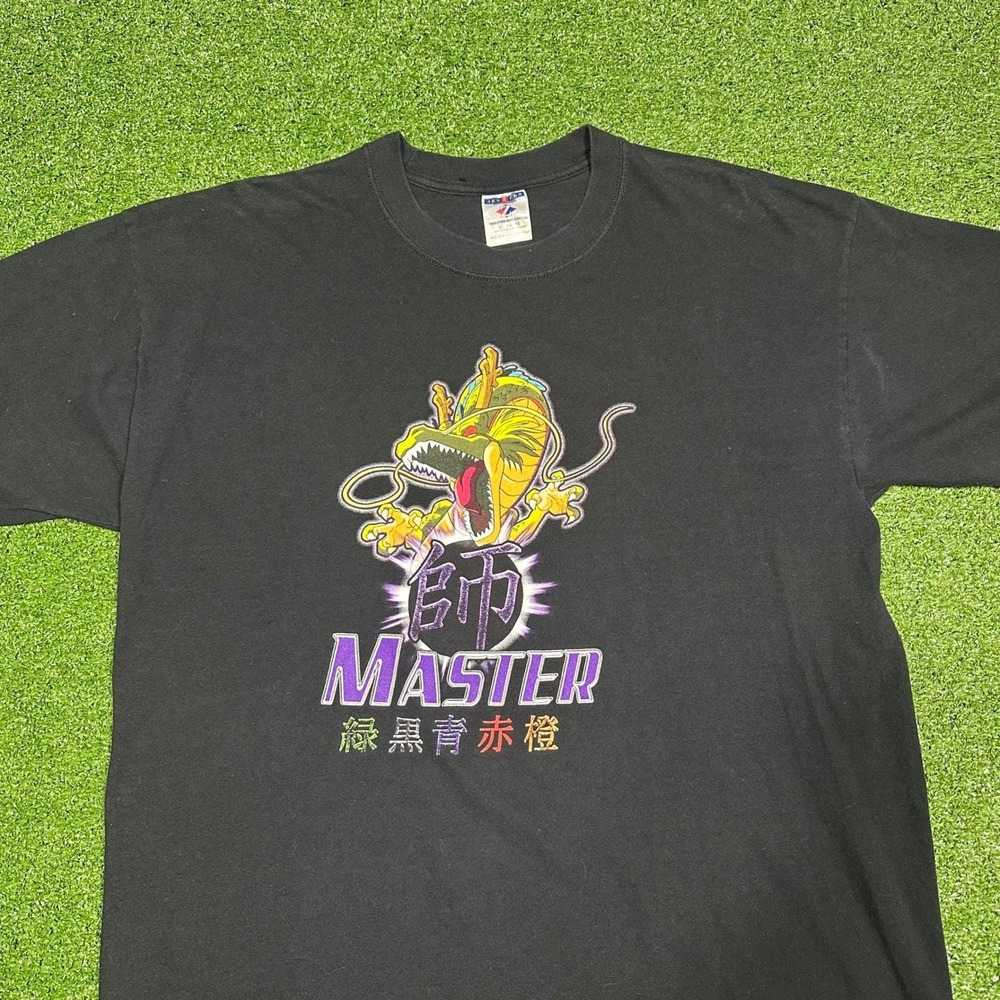 Rare 2000s Y2K Vintage Dragonball Z GT Trading Card Promo T Shirt Men's XL